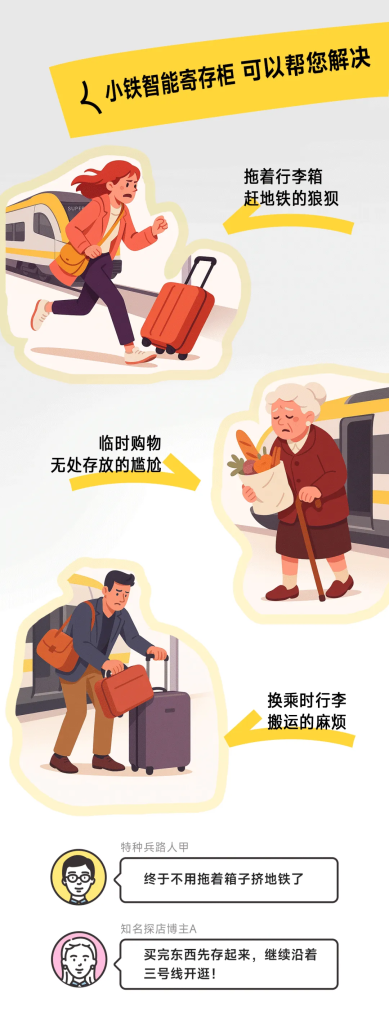 小铁寄存已入驻贵阳地铁！专治拎包手酸症！